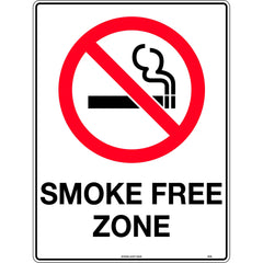 Uniform Safety Signs - 300x225mm - Poly - Smoke Free Zone | 403MP