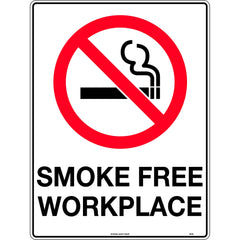 Uniform Safety Signs - 600x400mm - Metal - Smoke Free Workplace | 404LM