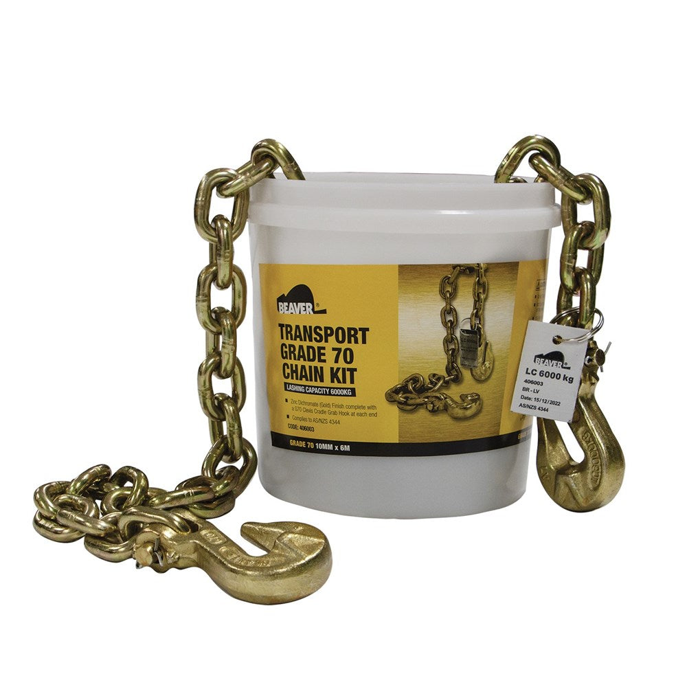 Beaver - Transport Grade 70 Chain Kit 10mm x 9m FW Grabs | 408003