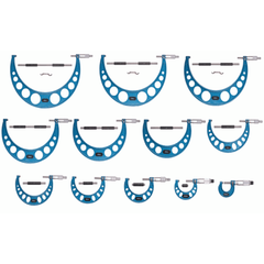 Precision Specialty Tools - Micrometer Outside 12 Pc Set 0 - 300mm x 0.01mm Graduation | MIC0-300