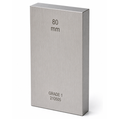 Precision Specialty Tools - Gauge Block Calibration Grade 1 Metric 80mm Single Piece | GBMM080