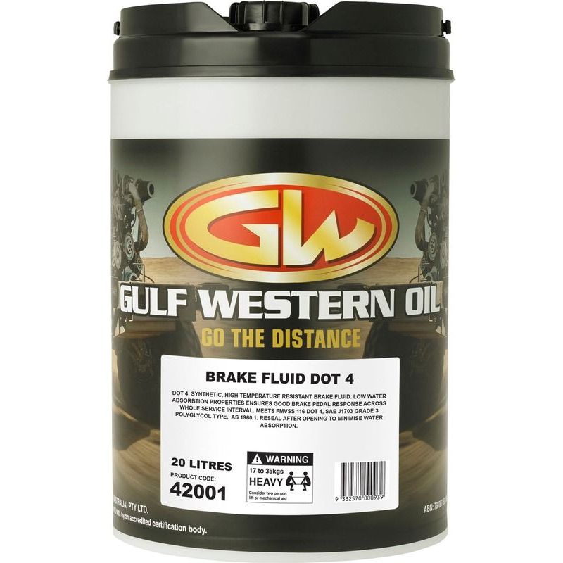 Gulf Western - Dot 4 Brake Fluid Green 20L | 42001G
