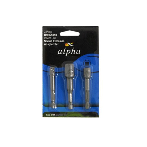 ALPHA Adaptor Set Hex - Sq 3pce | 42191
