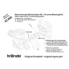 Powerblast - Water Seal Kit AZ Pump KHD10/120 | 43060
