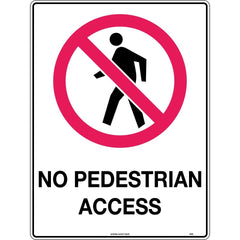 Uniform Safety Signs - 600x400mm - Metal - No Pedestrian Access | 432LM
