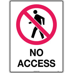 Uniform Safety Signs - 300x225mm - Metal - No Access | 434MM