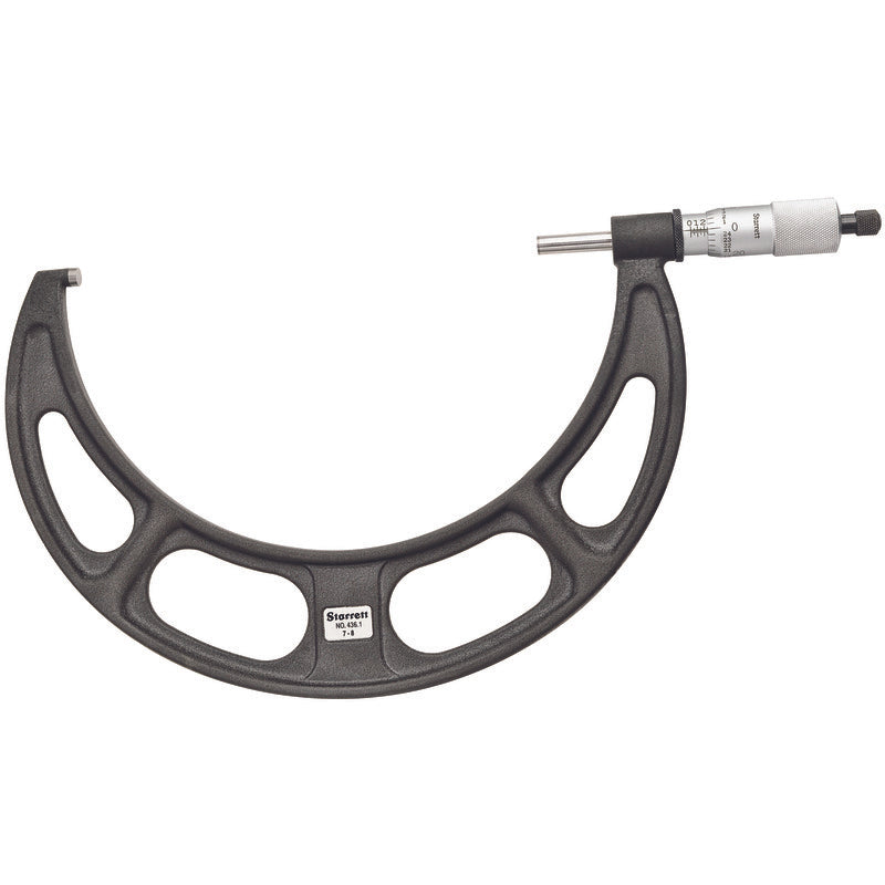 Starrett - Micrometer 7-8in .001in Grad Carbide Faces | 436.1XRL-8