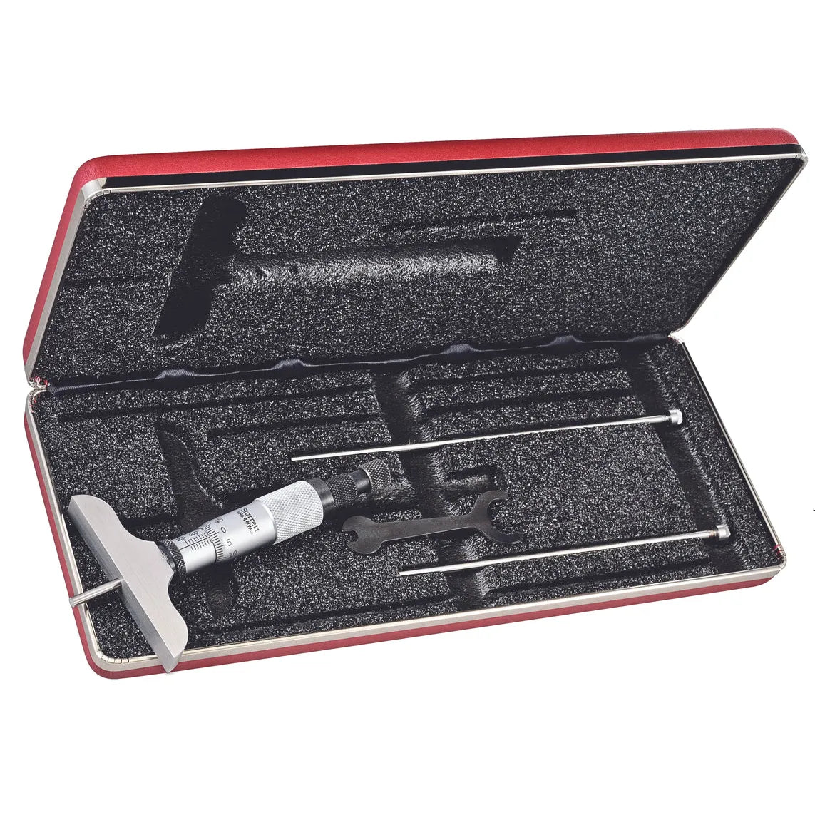Starrett - Depth Gage 0-75mm Range 63.5mm Base 3 Rods Case | 440MZ-75RL