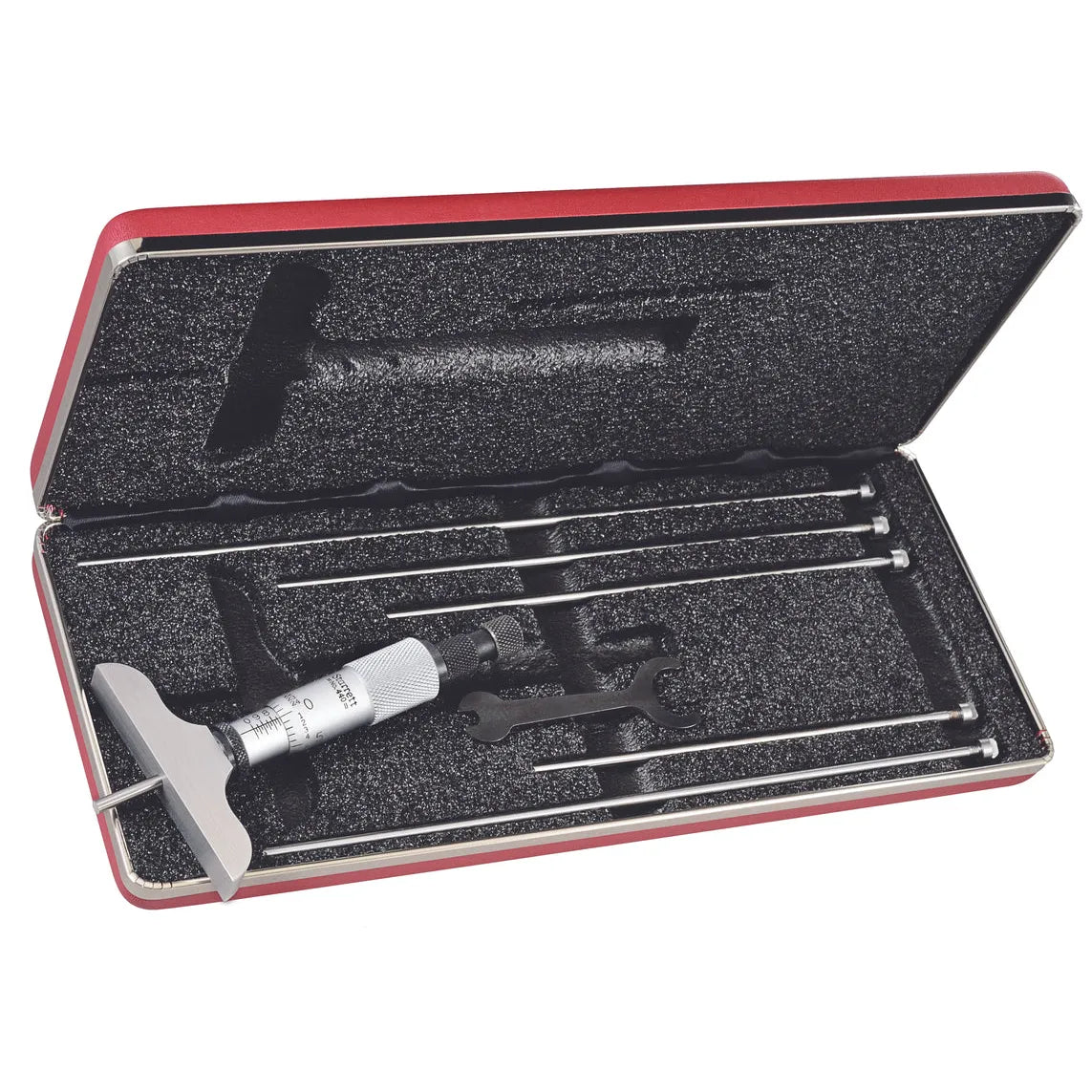 Starrett - Depth Gage 0-6in Range 2 1/2in Base 6 Rods Case | 440Z-6RL