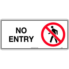 Uniform Safety Signs - 300x140mm - Self Adhesive - No Entry | 441TMA