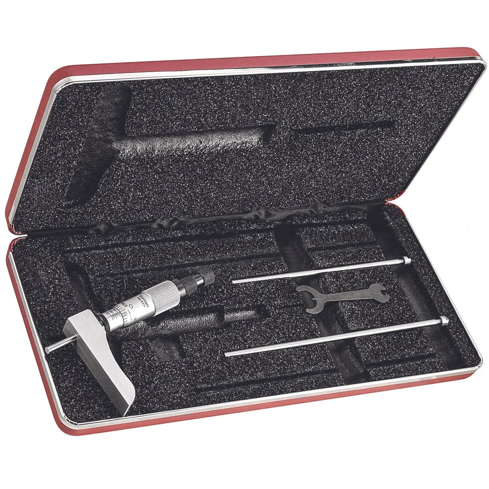 Starrett - Depth Gage 0-3in Range .001in Grad 3 Rods Case | 443Z-3RL