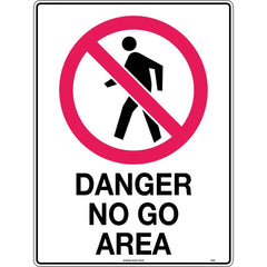 Uniform Safety Signs - 600x400mm - Corflute - Danger No Go Area | 444LC