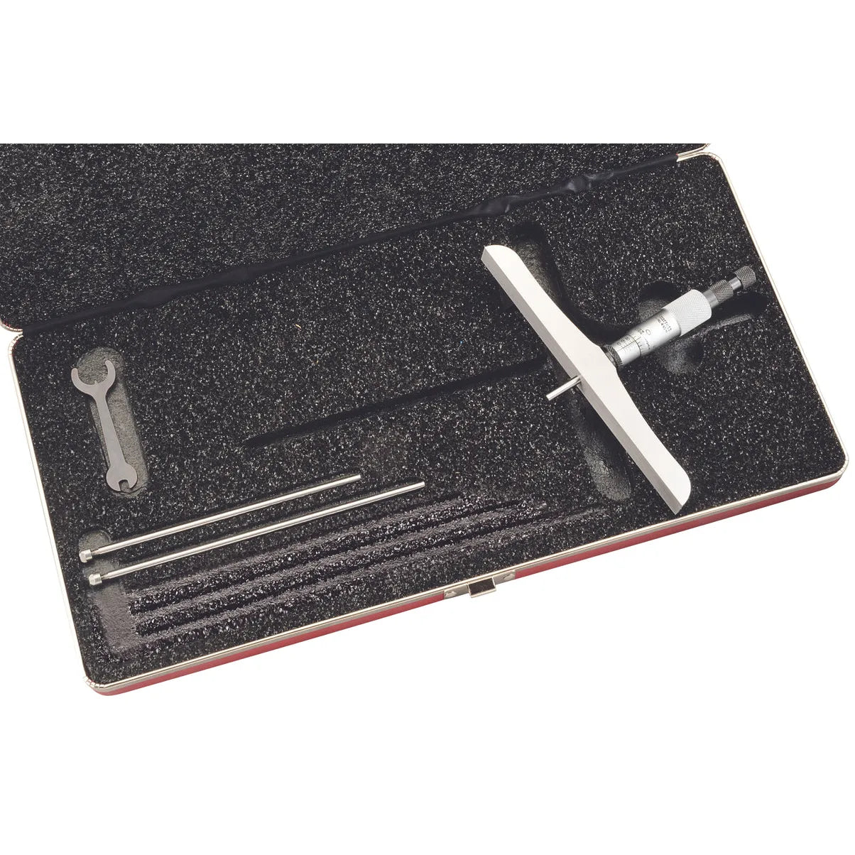 Starrett - Depth Gage 0-3in Range 6in Base 3 Rods Case | 445DZ-3RL