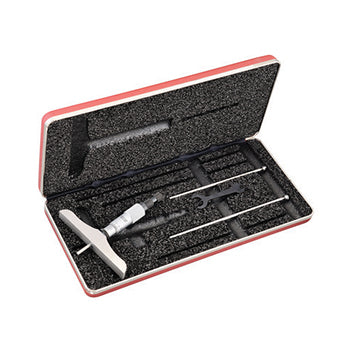 Starrett - Depth Gage 0-75mm Range 100mm Base 3 Rods Case | 445MBZ-75RL