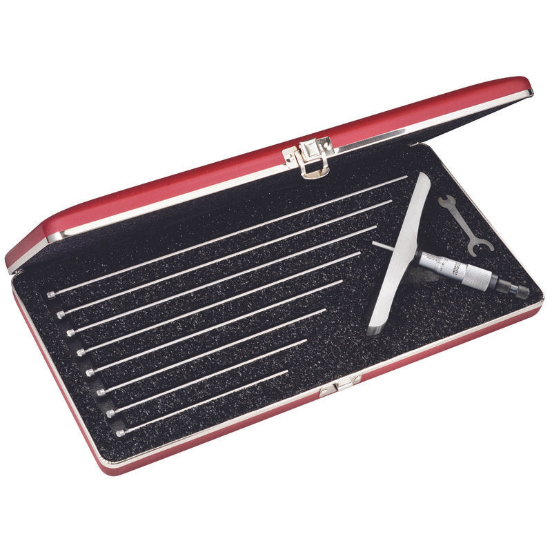 Starrett - Depth Gage 0-225mm Range 150mm Base 9 Rods Case | 445MDZ-225RL