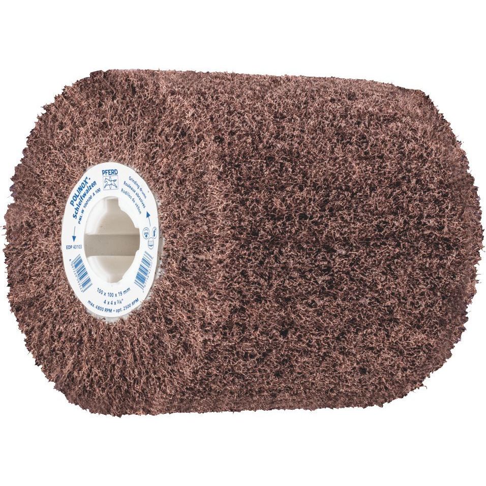 PFERD - POLINOX Drum Aluminium Oxide - Surface Conditioning - 19mm Keyed Bore PNL-W 100100 A 100 | 44641010 1