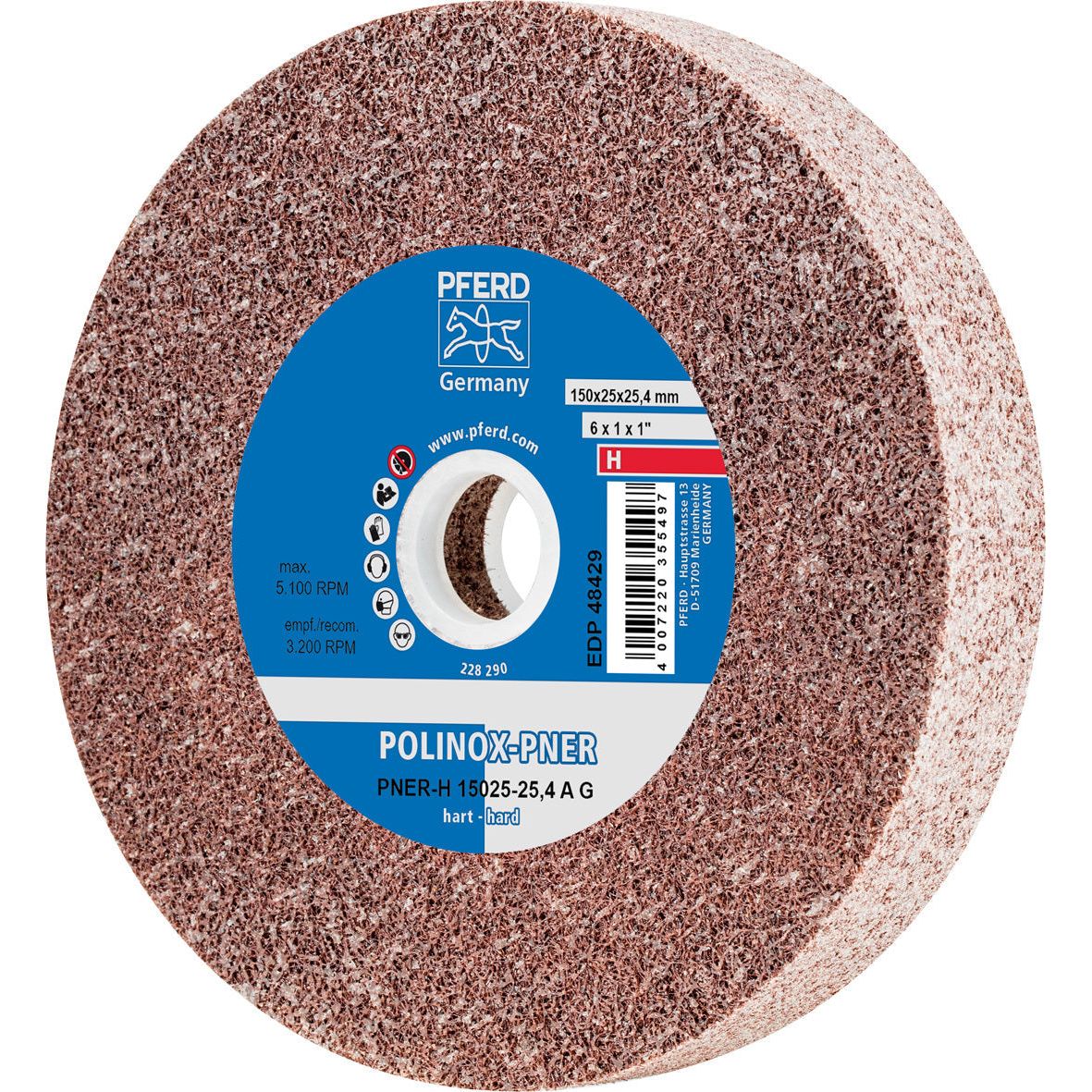 PFERD - POLINOX Ring Wheels Unitized Discs PNER-H 15025-25.4 A COARSE (hard) | 44691061 1