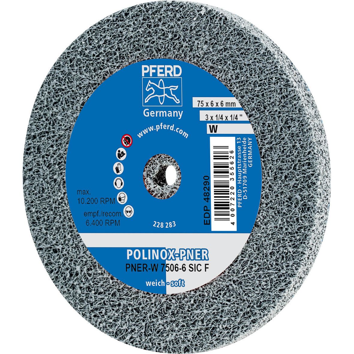 PFERD - POLINOX Ring Wheels Unitized Discs PNER-W 7506-6 C FINE (soft) | 44691627 5