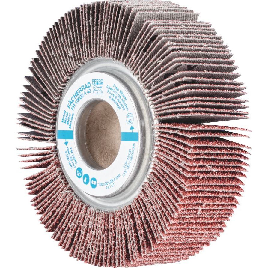 PFERD - Flap Wheel - Unmounted Type - Aluminium Oxide FR 10030/25.4 A 40 Grit | 44710041 1