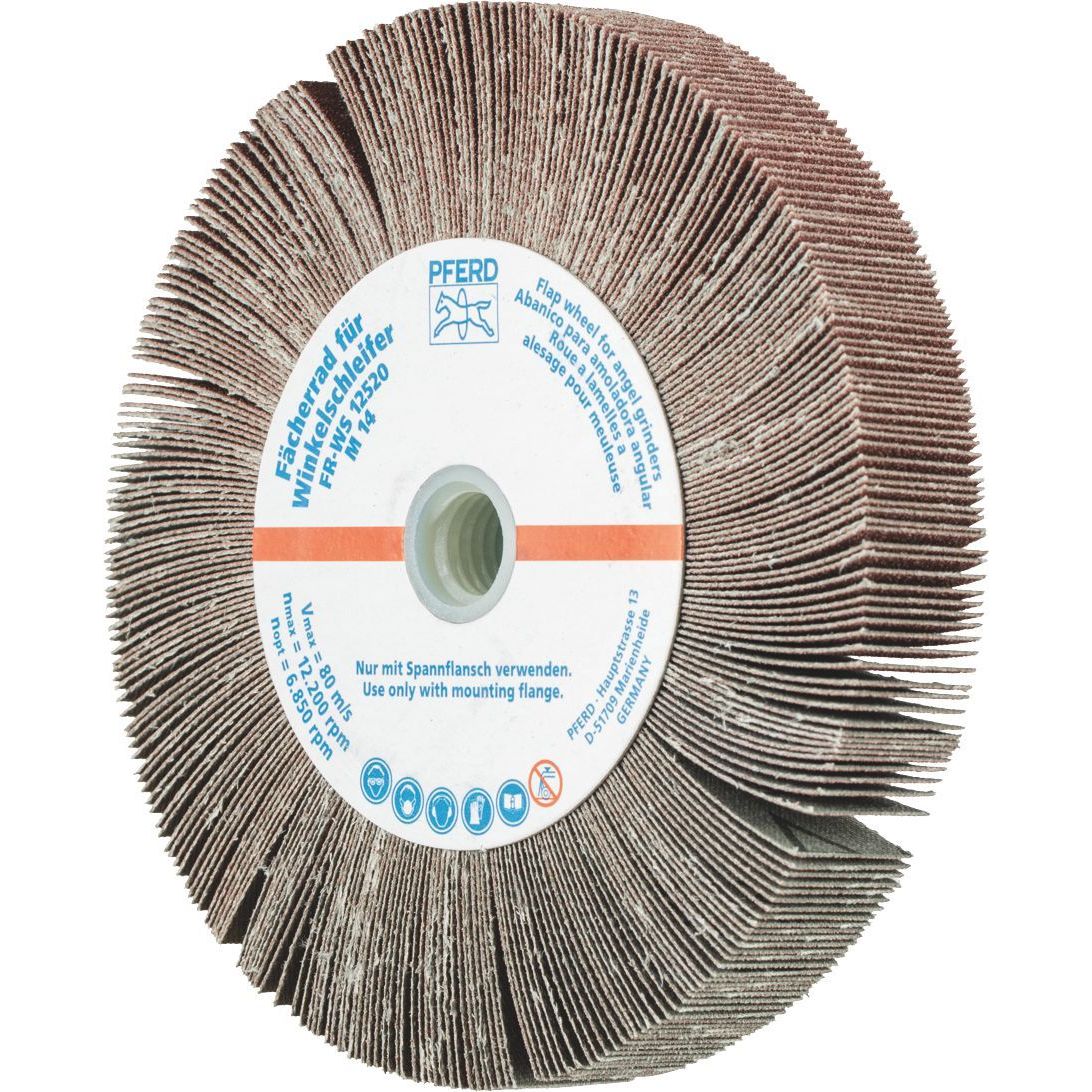 PFERD - Flap Wheel Aluminium Oxide m14 Thread - Suits 125mm Angle Grinder FR-WS 12520 M14 A 120 Grit | 44782512 1
