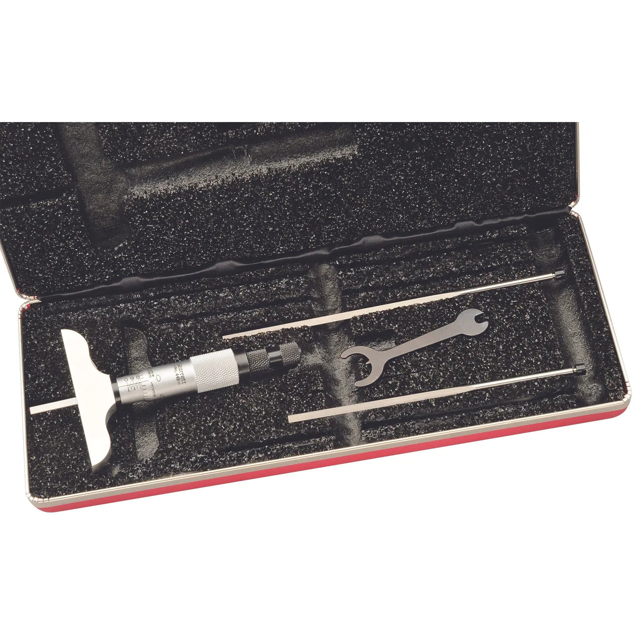 Starrett - Depth Gage 0-3in .001in Grad 2 1/2in Base 3 Rods Case | 449AZ-3R