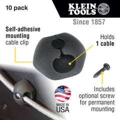 Klein Tools - SELF-ADHESIVE MOUNTING CLIPS 3-SLOT 10PK | A-450-410