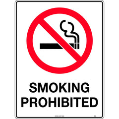 Uniform Safety Signs - 600x400mm - Poly - Smoking Prohibited | 466LP