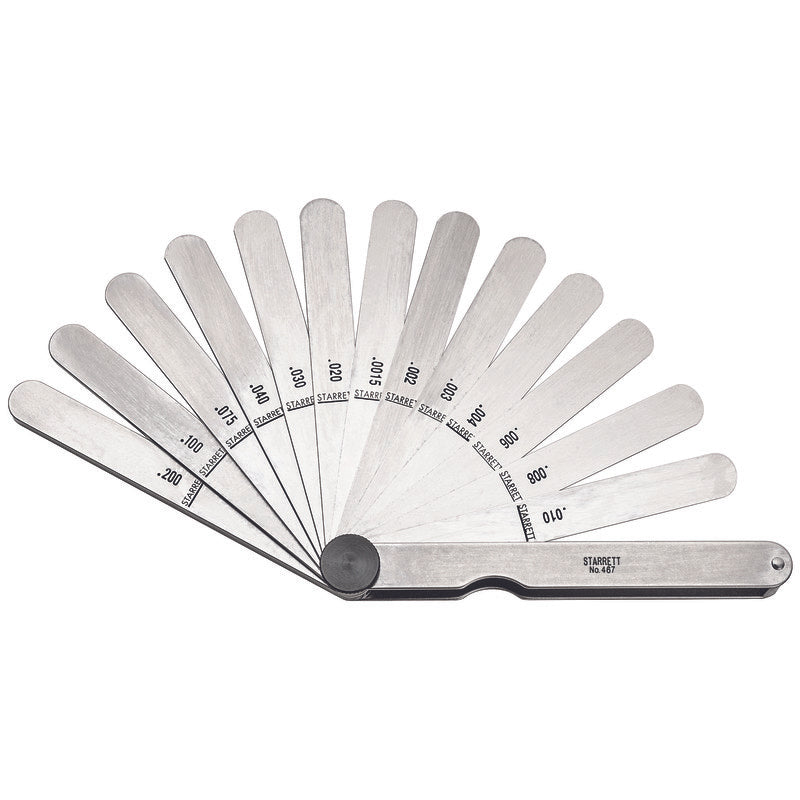 Starrett - Thickness Gage  .0015-.200in Range 13 Leaves | 467