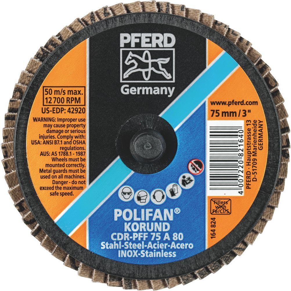 PFERD - COMBIDISC Mini POLIFAN - Aluminium Oxide - Type CDR-PFF 75 A 80 | 47202091 1