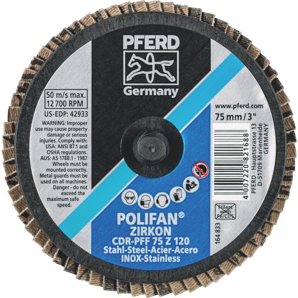 PFERD - COMBIDISC Mini POLIFAN - Zirconia - Type CDR-PFF 75 Z 120 | 47202092 1