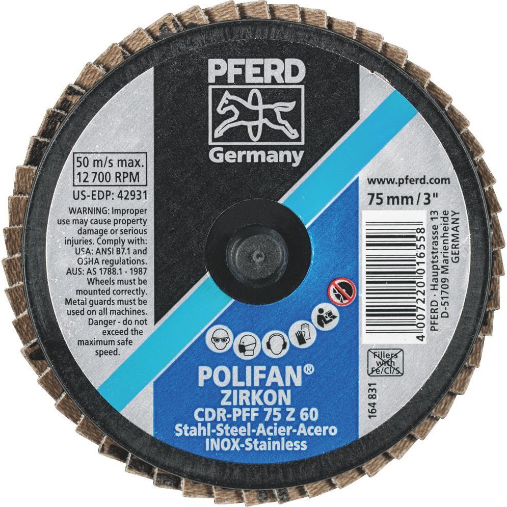 PFERD - COMBIDISC Mini POLIFAN - Zirconia - Type CDR-PFF 75 Z 40 | 47202101 1