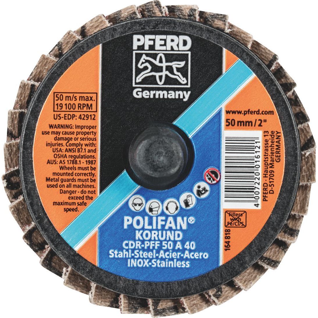 PFERD - COMBIDISC Mini POLIFAN - Aluminium Oxide - Type CDR-PFF 50 A 40 | 47202527 1