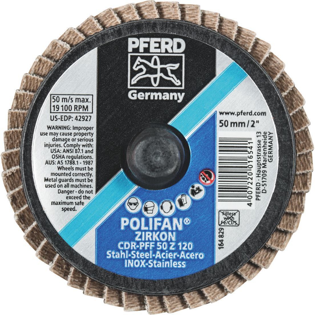 PFERD - COMBIDISC Mini POLIFAN - Zirconia - Type CDR-PFF 50 Z 120 | 47202534 1
