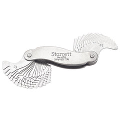 Starrett - Screw Pitch Gauge BSW  55deg  Threads 30 Leaves 3 1/2-60 Tpi | 476