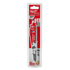 Milwaukee - Sawzall the Ax with Carbide Teeth 150mm 6" 5TPI Blade 3 Pack | 48005321