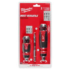Milwaukee - 2pc 14-in-1 Ratcheting Multi-Bit & 8-in-1 Ratcheting Compact Multi-bit Screwdriver Set | 48222905