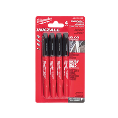 Milwaukee - Inkzall UltraFine PT Marker Blk 4pk | 48223154