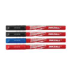 Milwaukee - Inkzall Ultra Fine PT Pen Multi 4pk | 48223165