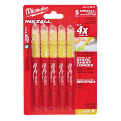 Milwaukee - Inkzall Jobsite Highlight - Yellow 5pk | 48223201