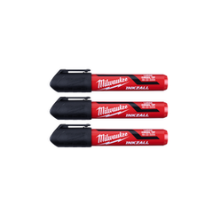 INKZALL™ L Chisel Tip Mrkr 6.2mm Blk 3pk | 48223250
