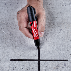 Milwaukee - Inkzall L Chisel Tip Mrkr 6.2mm Blk 12pk | 48223255