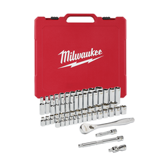 Milwaukee - 3/8" Drive 56pc Ratchet & Socket Set SAE & Metric | 48229008