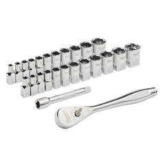 Milwaukee - 1/4" Drive 25pc Ratchet & Socket Set SAE & Metric | 48229044