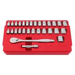 Milwaukee - 3/8" Drive 29pc Ratchet & Socket Set SAE & Metric | 48229088