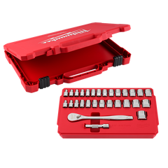 Milwaukee - 3/8" Drive 29pc Ratchet & Socket Set SAE & Metric | 48229088