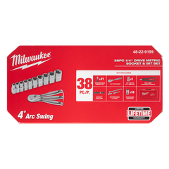 Milwaukee - 1/4" Drive 38 Piece Metric Socket & Bit Set | 48229199