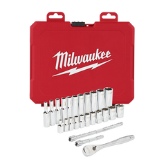 Milwaukee - 1/4" Drive 26pc Ratchet & Socket Set SAE | 48229404