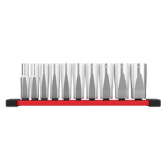 Milwaukee - 3/8" Drive 10pc SAE Deep Socket Set with Storage Rail | 48229405