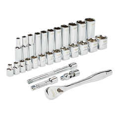 Milwaukee - 3/8" Drive 28pc Ratchet & Socket Set SAE | 48229408
