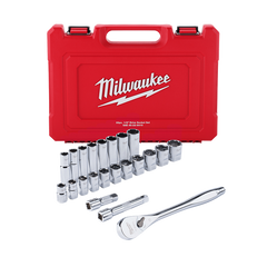 Milwaukee - 1/2" Drive 22pc Ratchet & Socket Set SAE | 48229410